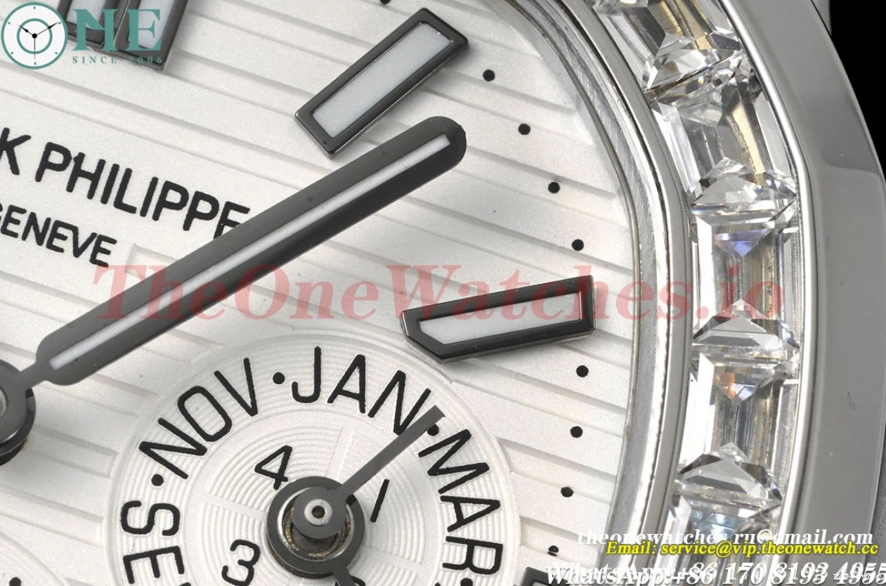 5740 Stk A240 Nautilus 40mm GRF SS diamonds SS White 0119